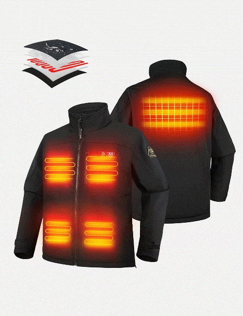 Mens 5 Zone Heated Jacket with Battery Kit-2