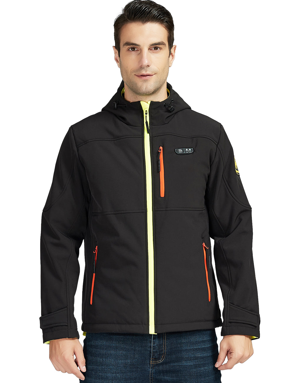 Mens 5 Zone Heated Jacket with Hood with Battery Kit-10