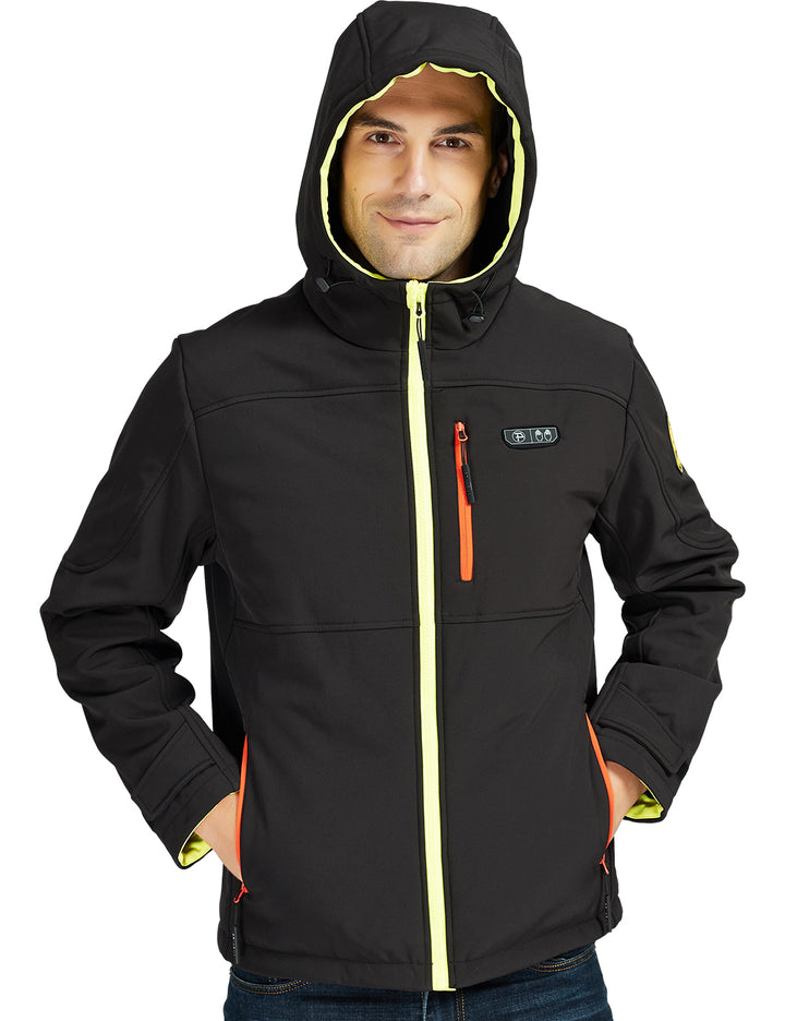 Mens 5 Zone Heated Jacket with Hood with Battery Kit-7