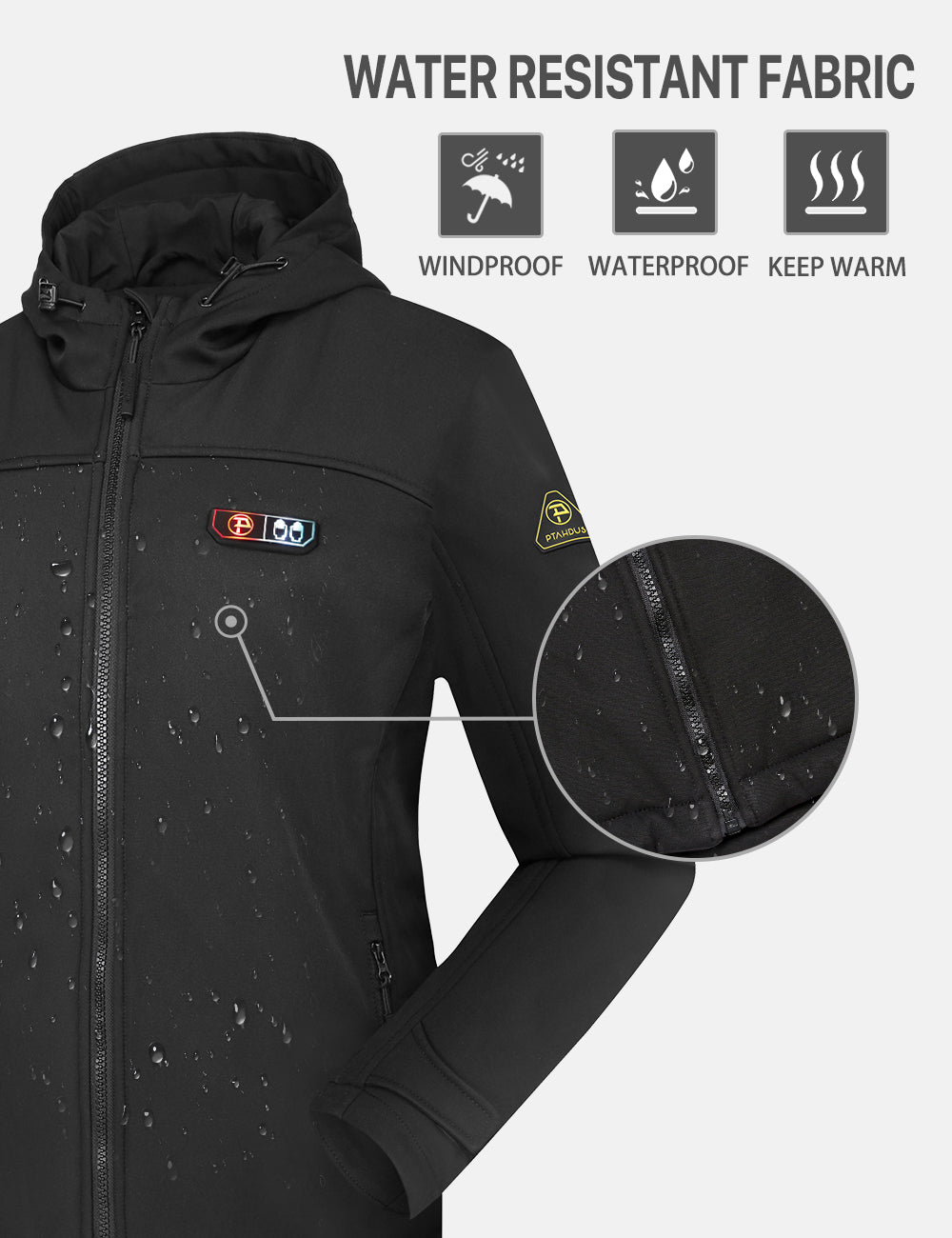 Ptahdus Womens 5 Zone Heated Jacket with Battery Kit PTAHDUS Gear
